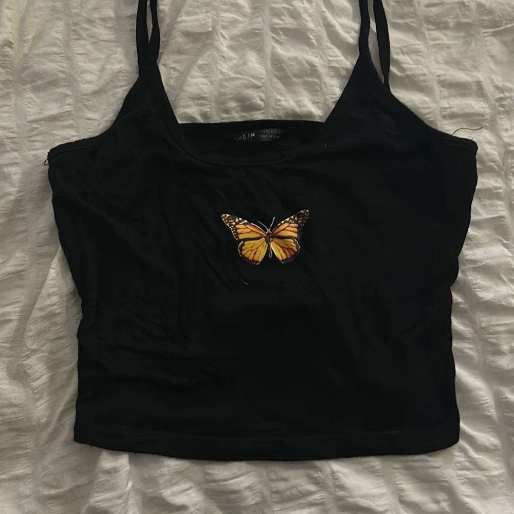 Shein Butterfly crop top